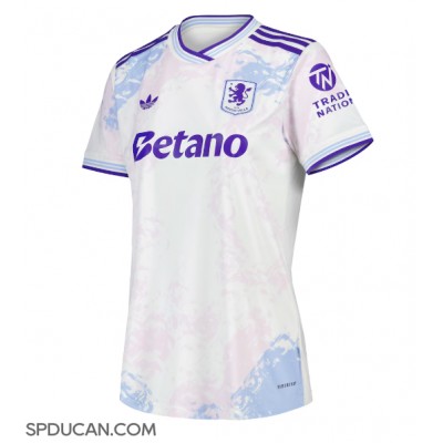 Zenski Nogometni Dres Aston Villa Ian Maatsen #22 Rezervni 2025-26 Kratak Rukav Zenski Nogometni Dres Aston Villa Ian Maatsen #22 Rezervni 2025-26 Kratak Rukav